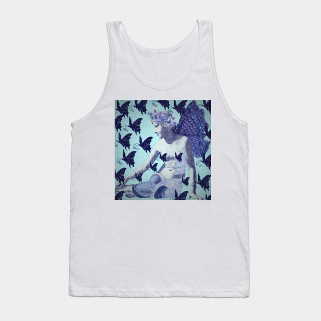 Vintage Blue Fairy Tank Top by Minxylynx4